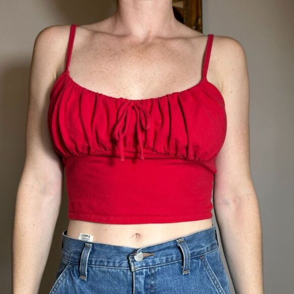 Hollister Tops - Hollister Must Have Collection Cropped Adjustable Straps Tank Red Size Large